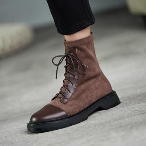 2021 Winter Women Shoes Platform Heel Ankle Boots Round Toe Chunky Heel Women Boots Platform Boots Shoes Motorcycle boots