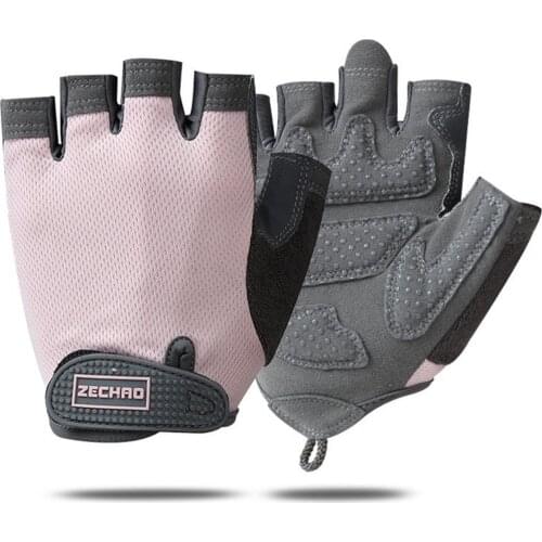 Women Sport Gloves Cycling Fitness Running Gym Exercise Half Finger Glove Thin Section Breathable Anti Slip Summer Bicycle Glove