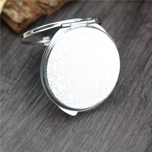 10pcs Mini Makeup Mirror Portable Pocket Round Square Heart Makeup Mirror Double-Sided Folding Cosmetic Mirror Female Gifts