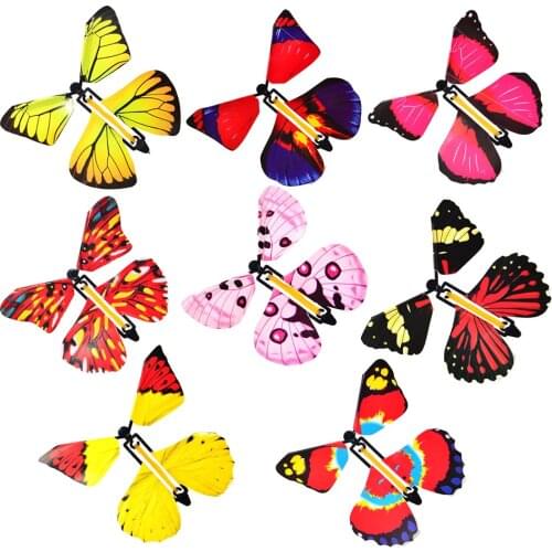 10 Pieces/ Pack Simulation Novelty Beautiful Flying Butterfly Children Adult Beginner Magic Show Practice Props Toys For Kids