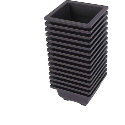 15 PCS 4.7 Inch Flower Pot, Square Plastic Bonsai Training Pot, Flower Succulent Flower Pot Container, for Garden, Interior, Hom