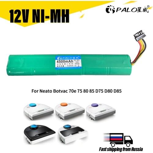 PALO 12V Batteries Ni-MH 4500mAh Battery Vacuum Cleaner Rechargeable Batterie Bateria For Neato Botvac 70e 75 D75 80 85 D85