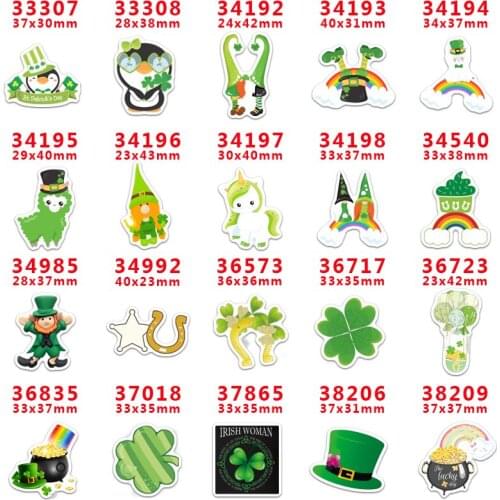 Free Shipping 30 Pcs St. Patrick Cartoon Character flatback planar resin Planar UV Resin hard craft supplies PR 33307