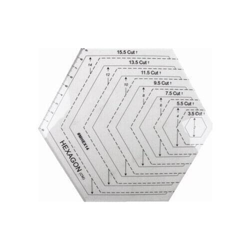 Free shipping American quilts with feet patchwork quilting ruler Hexagon polygon DIY cutting ruler