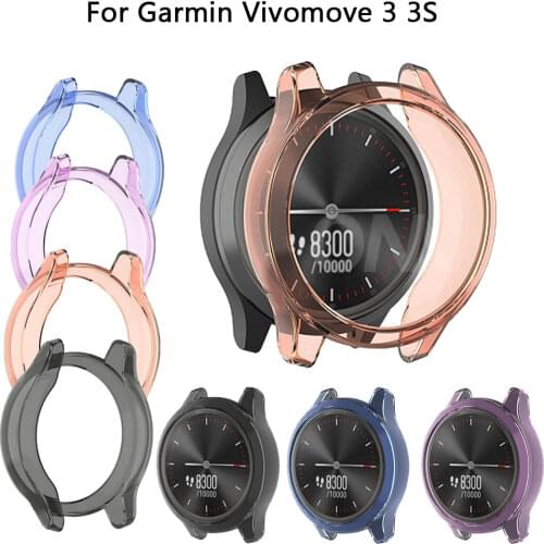 Watch Protection Case For Garmin Vivoactive Garminmove 3 3S Smart Watch Protector Soft TPU Crystal Clear Case Cover