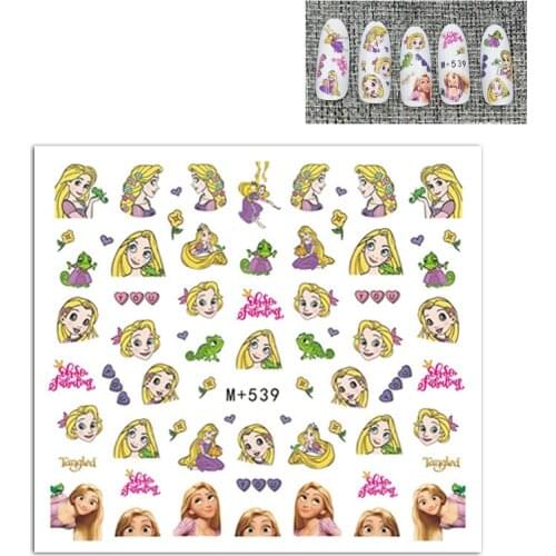Disney princess Childrens Cartoon Nail Art Stickers Water Decal Transfer Foil Decoration Repair Accessories Birthday Girl Gifts
