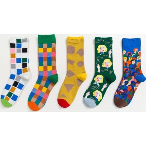 France Fashion Womens Designs Socks Pattern Thick Anklets Casual Relaxation Girls Low Tube Ladies