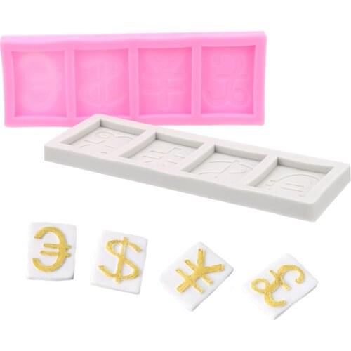 Cake Decorating Tools Baking Tools Currency Symbol Shape Chocolate Jelly Baking Mould Fondant Mold DIY Silicone Mold