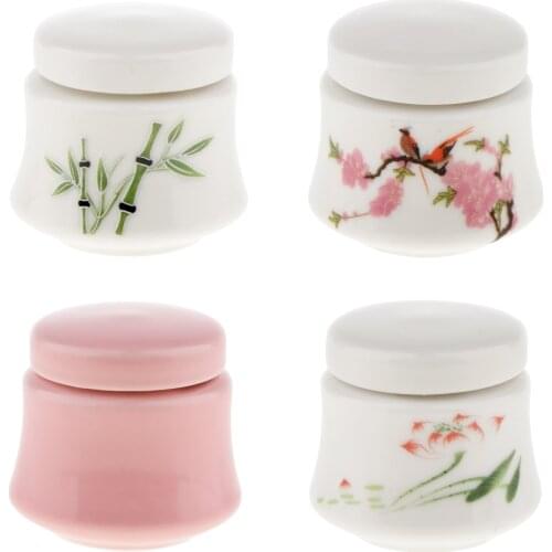 Retro Floral Ceramic Storage Jars Pots Container for Makeup Face Powder Tea Sugar Favors Herb 25ML Chinese Traditional Porcelain
