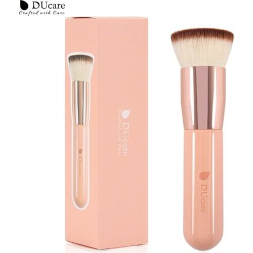 DUcare Flat Top Kabuki Foundation Brush, Synthetic Professional Makeup Brushes Liquid Blending Mineral Powder Buffing Stippling