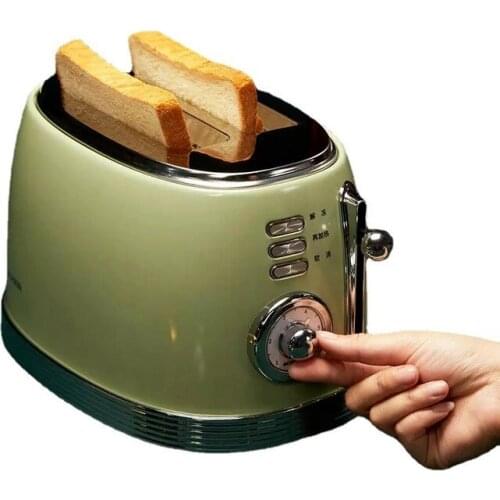 Kitchen stainless steel electric toaster household automatic bread baking machine breakfast machine toast sandwich oven 2 slices