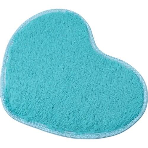 Love Heart Shaped Doormat Soft Non-Slip Microfiber Fluffy Floor Area Rug For Bedroom Bathroom Carpets Living Room Mat