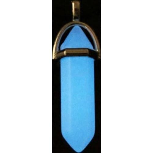 Trendy Crystal Grace Delicate Pendant Glow in the Dark Luminous Stone Pendant Necklace Leather Chain Unisex Jewelry