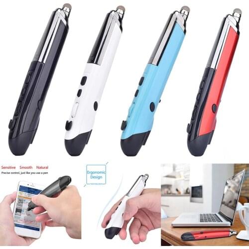 PR-08 Universal 6 Keys Mice Personalized 2.4GHz Wireless Stylus Mouse USB Optical Laser Pen Mouse For PC Smart TV Laptop