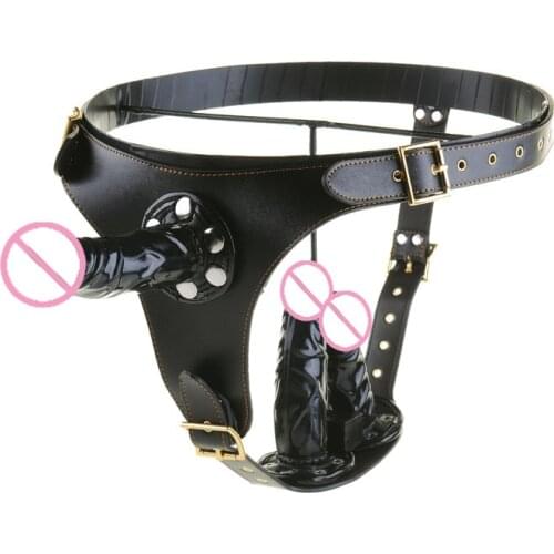 Female Chastity Belt with Vagina Plug soft pvc leather Sex Product female chastity sex toy for woman adult sex toy adult game