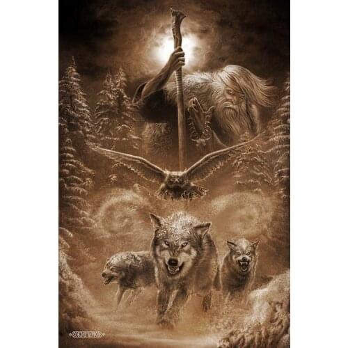 Needlework Square 5d Diy Diamond Painting Animals Wolf Cross Stitch Full Embroidery Crystal Rhinestones Mosaic