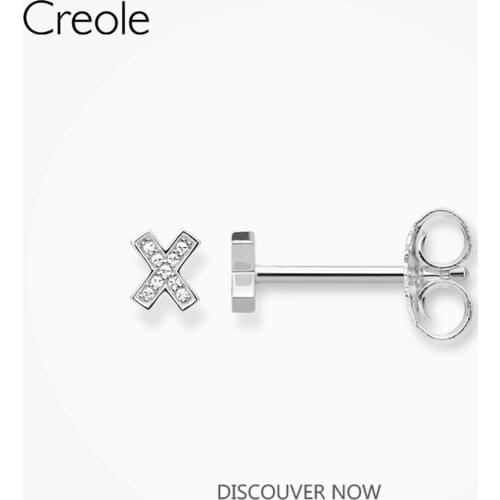 Ear Stud Earrings X Sharp Pave,2019 Accessories Fashion Jewelry 925 Sterling Silver Office Simple Gift For Women Men