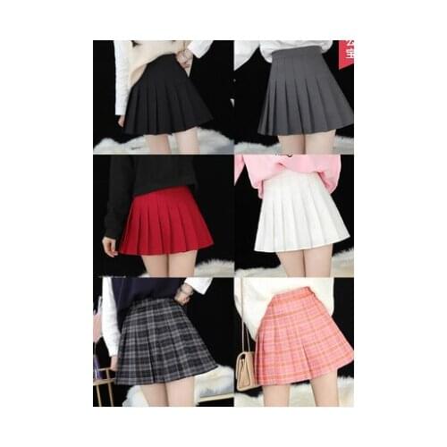 Fashion Women Daily Dress Preppy Style Plaid Skirts High Waist Chic Student Pleated Skirt Harajuku Uniforms Ladies Girls Dance