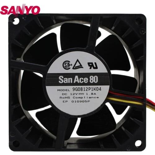 1pcs 9G0812P1K04 12V 1.8A 8038 80*80*38mm 107.3cfm 7800RPM 80mm four wire PWM 4P powerful axial case cooling fan