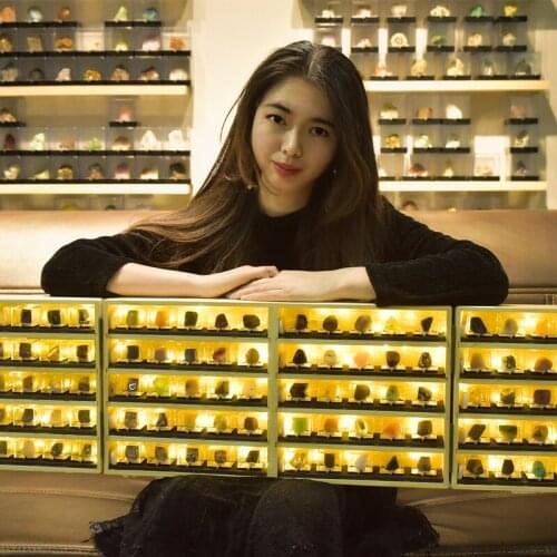 100 kinds of natural crystal stone gift box, amethyst agate ore specimen, crystal raw rock