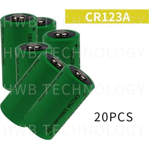 20pc 16340 1000mah 3v cr123a 16340 rechargeable battery 3.0v rcr123a 16340 batteries lithium