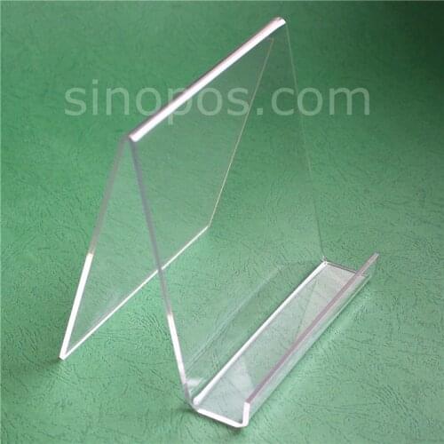 Acrylic Book Easel, tablet glass display stand clear plexi counter plate photo rack painting show shelf tile support pad bracket