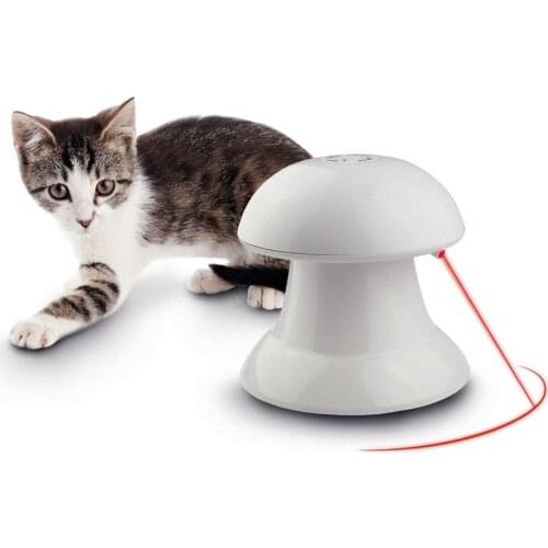 ABS Plastic 360 Degree Automatic Interactive Dart Laser Light Teaser Fun Exercise Cat Toy For Pet Cat Dog Funny