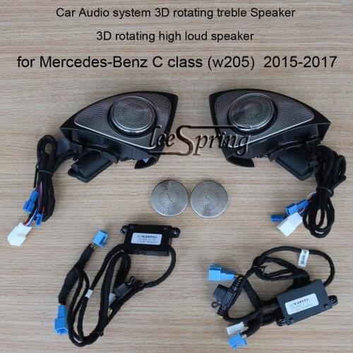 Car Audio system 3D rotating treble Speaker 3D rotating high loud speaker for Mercedes-Benz C class (w205) 2015-2017