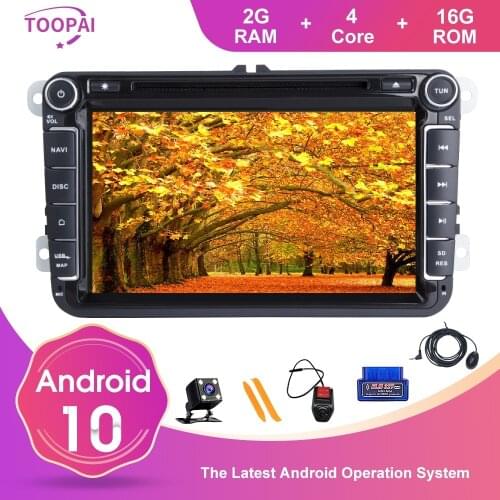 TOOPAI Android 10 Car Multimedia Player For VW/Volkswagen/Golf/Polo/Tiguan/Passat/Skoda/Octavia Auto Radio Stereo Head Unit GPS