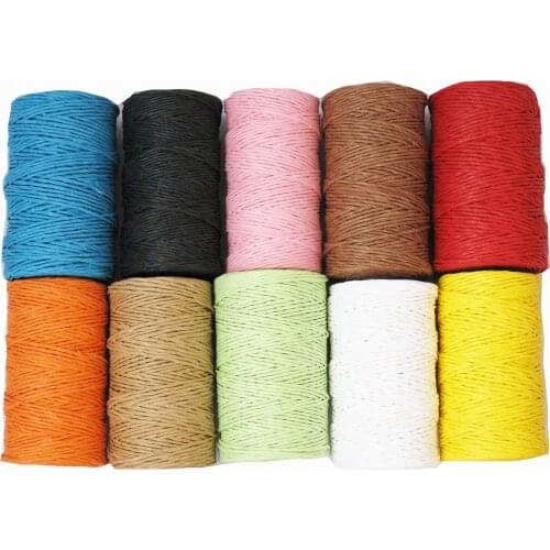 Free shipping DIY paper rope(100yard/spool) 200pcs/lot, color twisted paper twine,gift packing paper rope 10 color wholesales