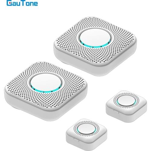 GauTone Wireless Doorbell Remote 100m Range LED Home Intelligent Door Bell Chime 433MHz Smart Doorbell