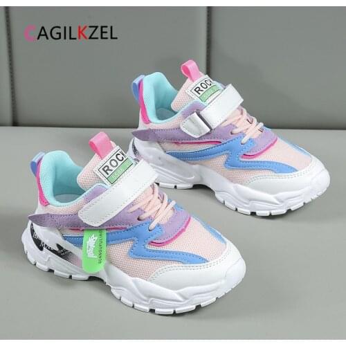 CAGILKZEL New Kids Sport Shoes For Girls Sneakers Students Breathable Spring Mesh Children Shoes Girls Sneakers Light Shoes Boys