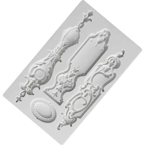 Frame Silicone Mold Fondant Mold Cake Decorating Tools Chocolate Gumpaste Mold Baking K735