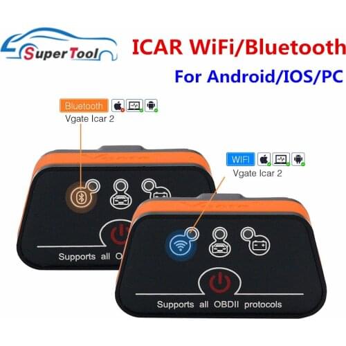 Icar2 Wifi Vgate Icar 2 ELM327 Vgate Icar2 Bluetooth WiFi V1.5 Vgate I-Car 2 BT Wi-Fi For Android/IOS/PC Auto Diagnostic Scanner