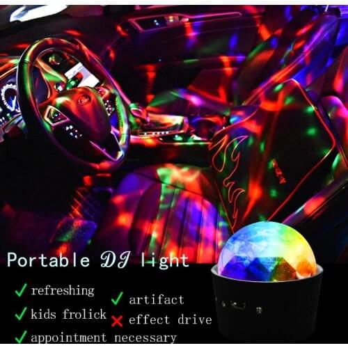 For TOYOTA TRD SKODA VOLVO HYUNDAI Mitsubishi Chevrolet Portable Rechargeable Club Disco Party Crystal Car Music DJ Lights