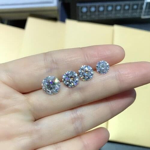 Poetry Of Jew Store Round 1.00ct D VVS 6.5mm Moissanite custom ring Pendants for naked diamond