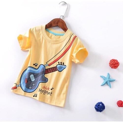 2018 Hot Selling Baby Boys Clothes 1-6Y Kids T-Shirt Top Short Sleeve Summer Cartoon animal Shirt