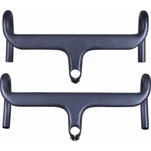 Matte 3K/UD Carbon Fibre Bicycle handlebar Road Bike Integrated Bent Bar With Stem Cycling Parts Fork Diameter 28.6mm