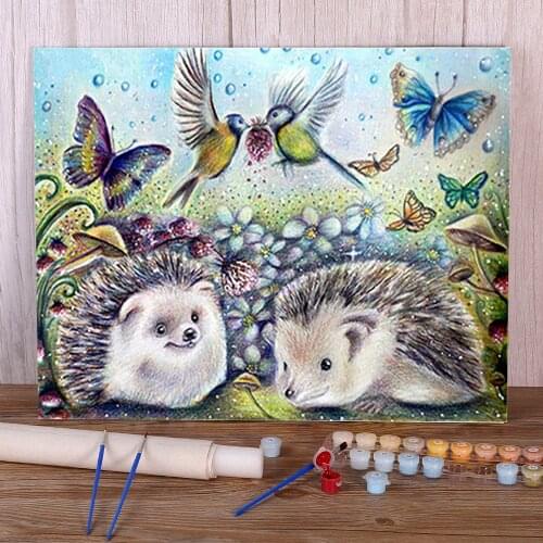 Animal Butterfly Flower DIY Paint By Numbers Package Acrylic Paints 50*70 Paiting By Numbers Decorative Paintings Art