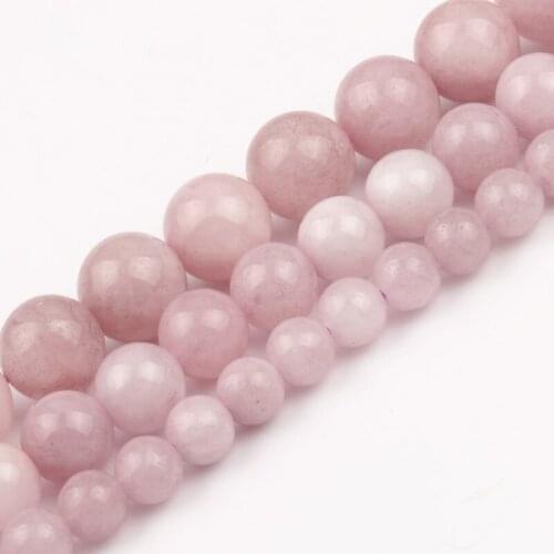 Natural Stone Purple Kunzite 6/8/10mm Round Loose Spacer Beads for Jewelry Making Diy Bracelet Necklace Jewelllery 15 Inches