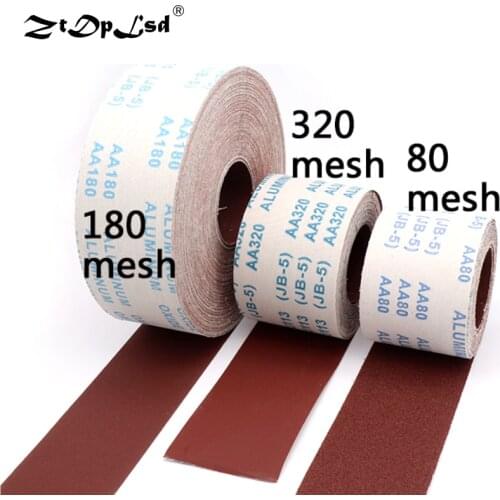 ZtDpLsd 1 Meter 80-600 Grit Emery Cloth Roll Polishing Sandpaper For Grinding Tools Metalworking Dremel Woodworking Furniture