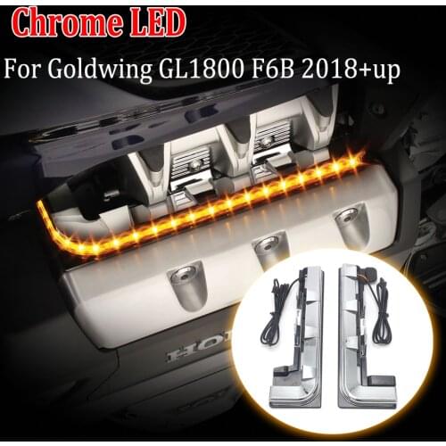NEW Motorcycle Chrome LED Engine Lighting Panels For Honda Goldwing GL1800 F6B GL 1800 2018 2019 2020 2021 Gold Wing Tour DCT