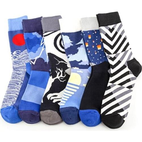 Autumn Winter New Style Long Stockings Lovers Fashionable Comfortable Jacquard Unisex Socks