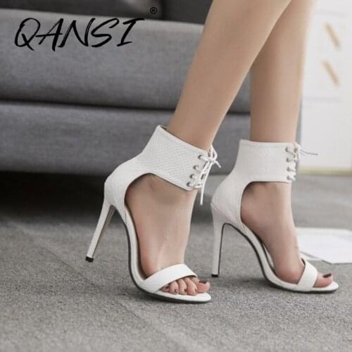 Sexy Ankle Cross Tied Stiletto Women Sandals Fashion Party Serpentine Point Toe Women Shoes Outdoor High Heel Sandals for Summer