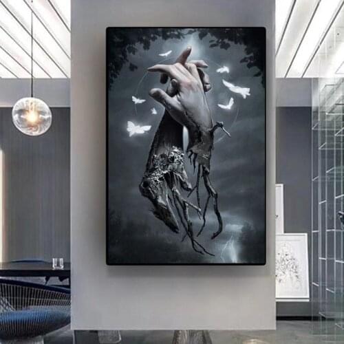 Hurt Withered Finger Canvas Art Painting Hang In Hand Wall Art Posters Prints Wall Pictures for Living Room Cuadros Home Decor