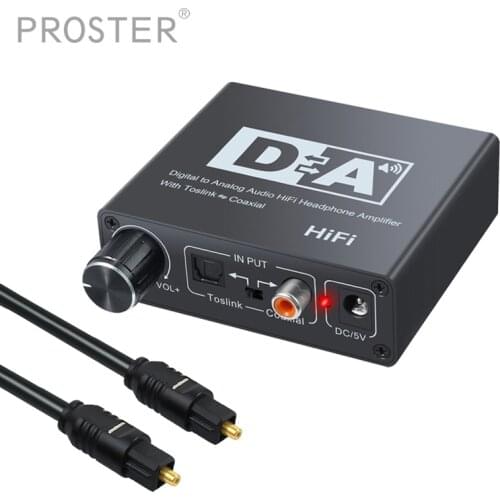 192KHz Digital to Analog 3.5mm Aduio Converter Bi-Directional SPDIF Coaxial And Toslink Optical Digital Audio Signal Repeater