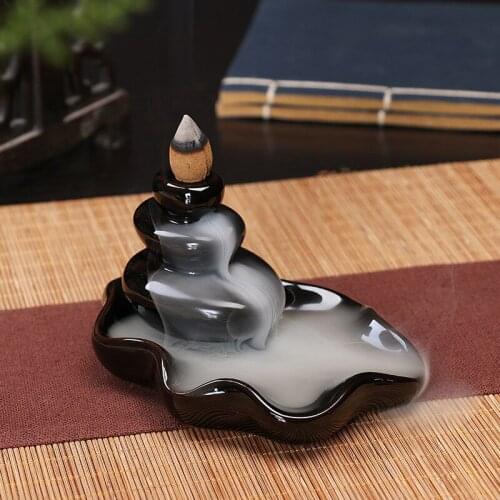 Variety of backflow incense burner ceramic backflow incense tower incense burner mountain water home incense burner crafts