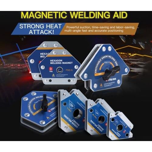 Welding Holder Magnetic Multi-Angle Solder Arrow Strong Magnet Weld Fixer Positioner Auxiliary Locator Tool