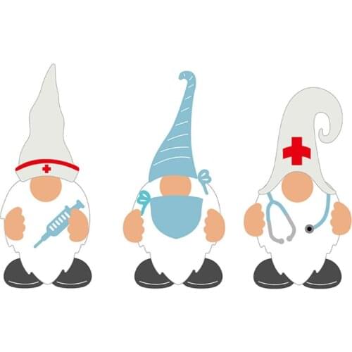 Three Doctor Gnome Dwarf Carbon Steel Cutting Dies DIY Scrapbooking Photo Album