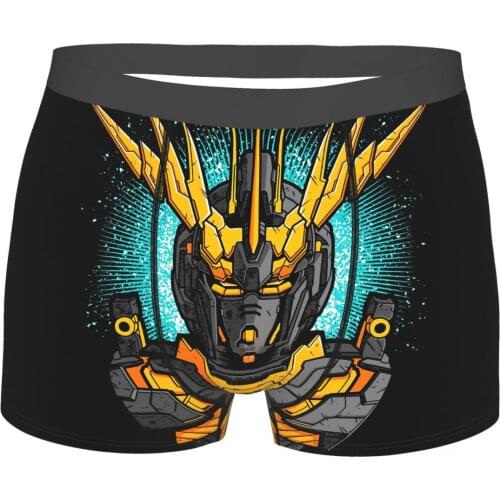 Unicorn Banshee Gundam Japanese Military Science Fiction Underpants Cotton Panties Mens Underwear Print Shorts Boxer Briefs